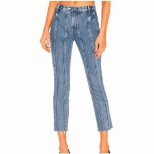 GRLFRND Monroe Jeans in Catching Feelings Non Stretch Denim Seamed